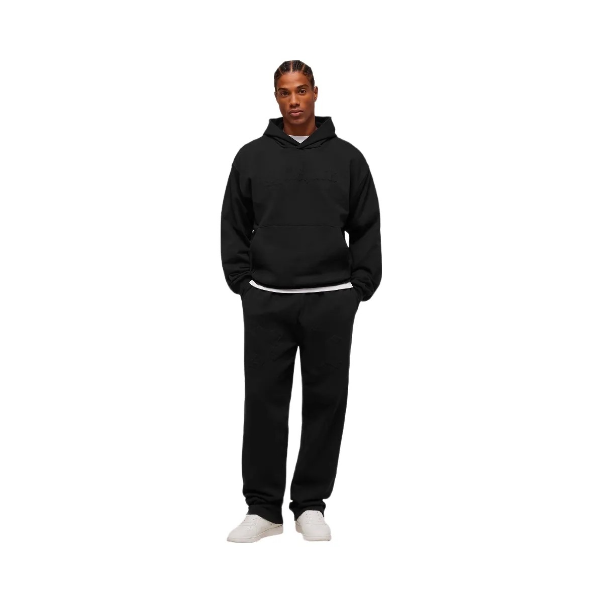 Gymshark Embossed Straight Leg Jogger - Black - HypeFly India View 6