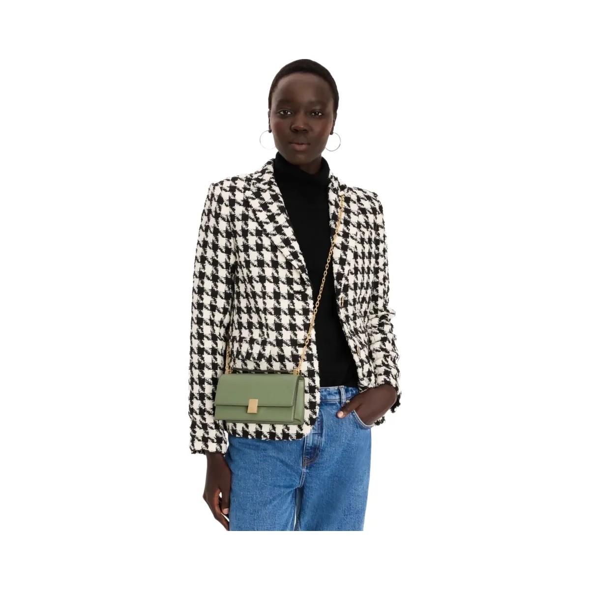 Kate Spade Deco Mini Flap Chain Crossbody Olive Leaf - HypeFly India View 2