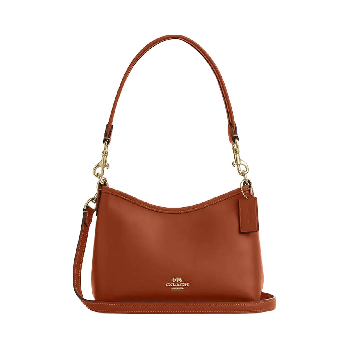 Coach Laurel Small Shoulder Bag Smooth Leather-Gold-Tan - HypeFly India View 1