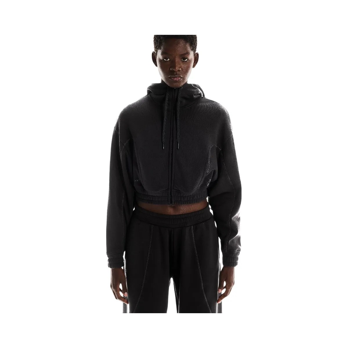 On Club Cropped Hoodie Fka Black - HypeFly India View 2