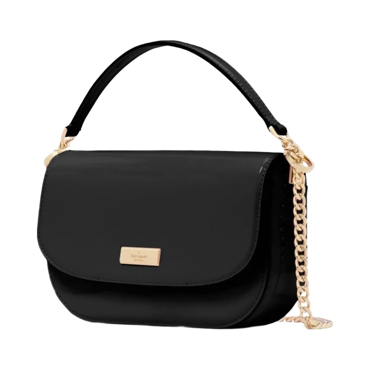 Kate Spade Krista Patent Chain Crossbody Black - HypeFly India View 3