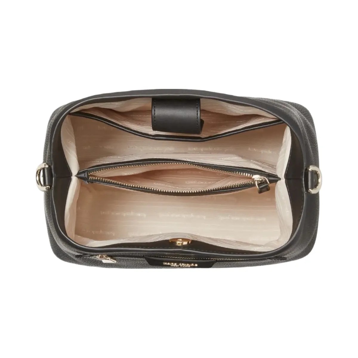 Kate Spade Hudson Pebbled Leather Shoulder Bag Black - HypeFly India View 5