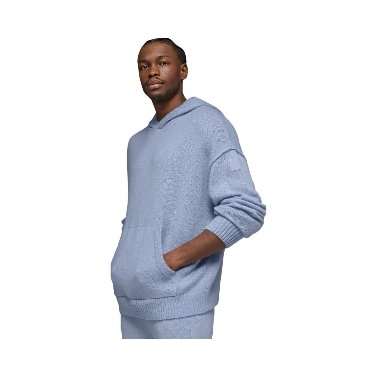 Alo Men's Wool Cashmere New Class Hoodie - Winter Frost - HypeFly India View 2