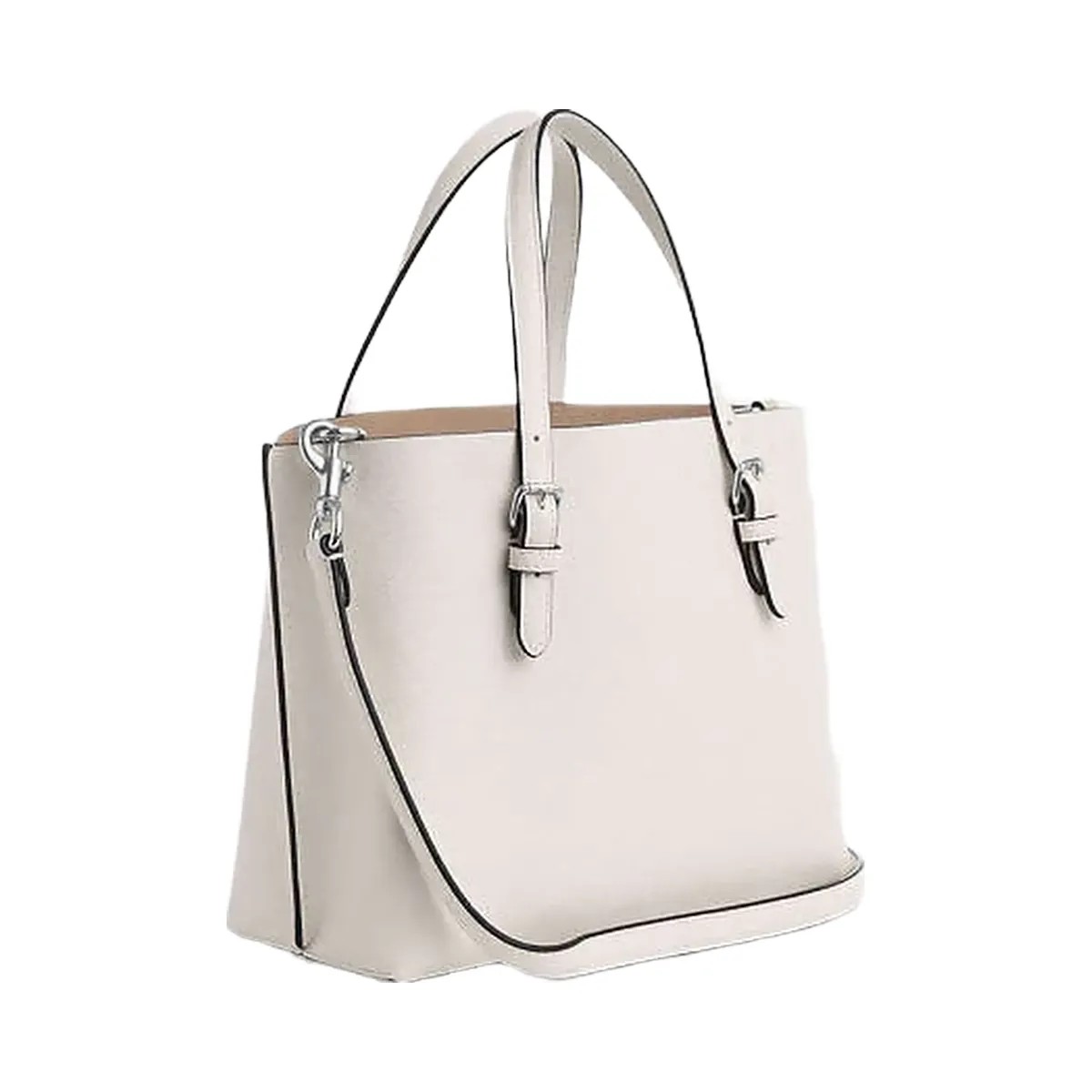 Coach Mollie Tote Bag 25 Leather-Silver-Chalk - HypeFly India View 2