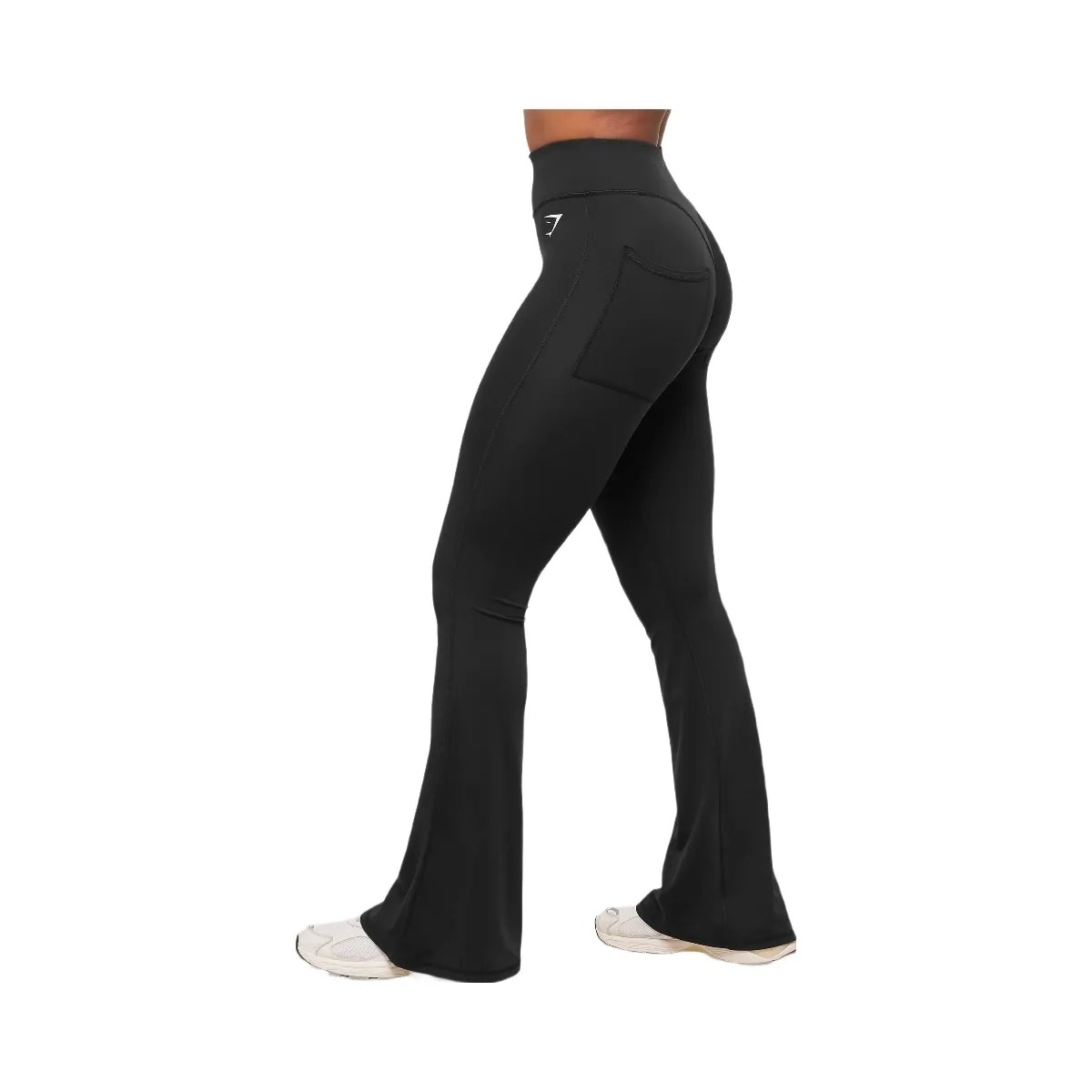 Gymshark Superset Back Pocket Flared Leggings - Black - HypeFly India View 3