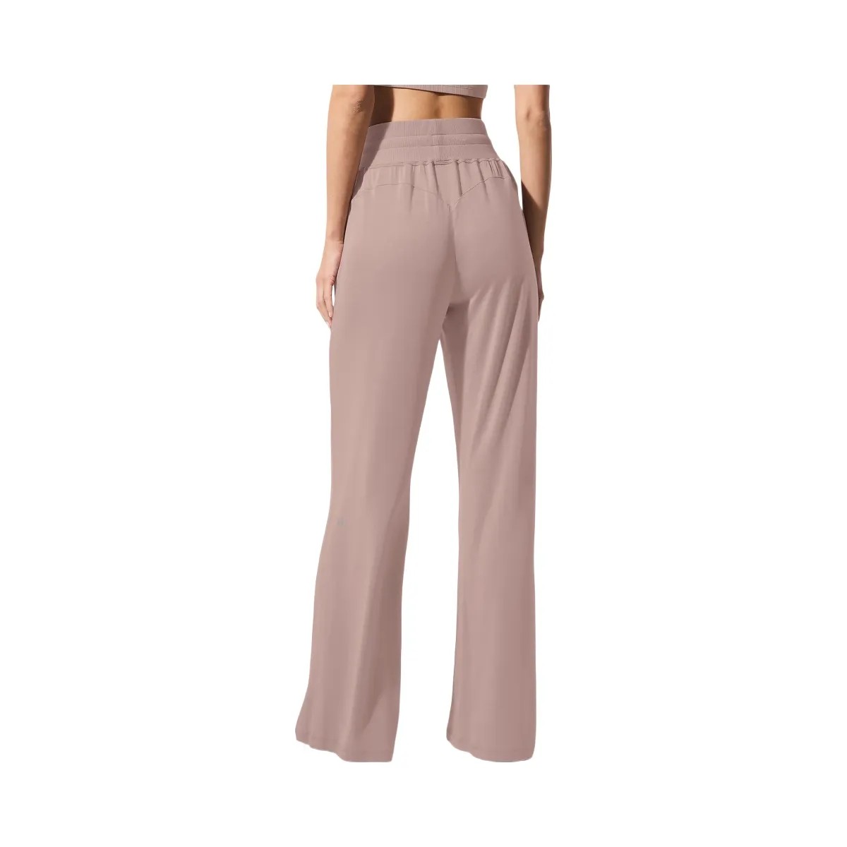 Alo Women's Semi-Sheer Delicate Lounge Flare Pant - Taupe - HypeFly India View 3