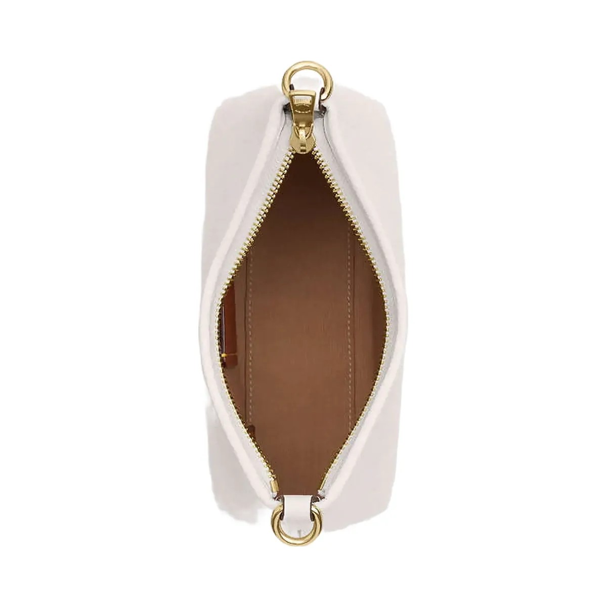 Coach Laurel Small Shoulder Bag Pebbled Leather-Gold-Chalk - HypeFly India View 4