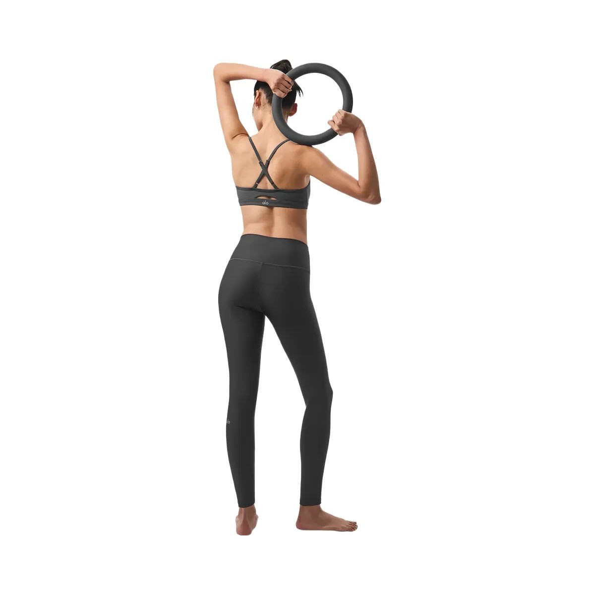 Alo Women's 7/8 High-Waist Airlift Legging - Anthracite - HypeFly India View 2
