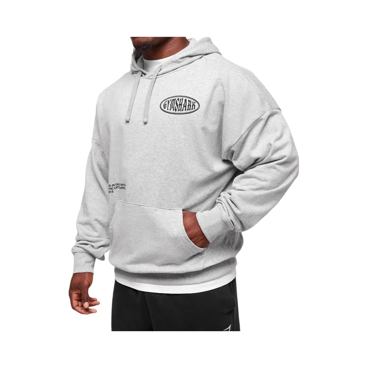 Gymshark Authentic Lifting Apparel Hoodie - Light Grey Core Marl - HypeFly India View 3