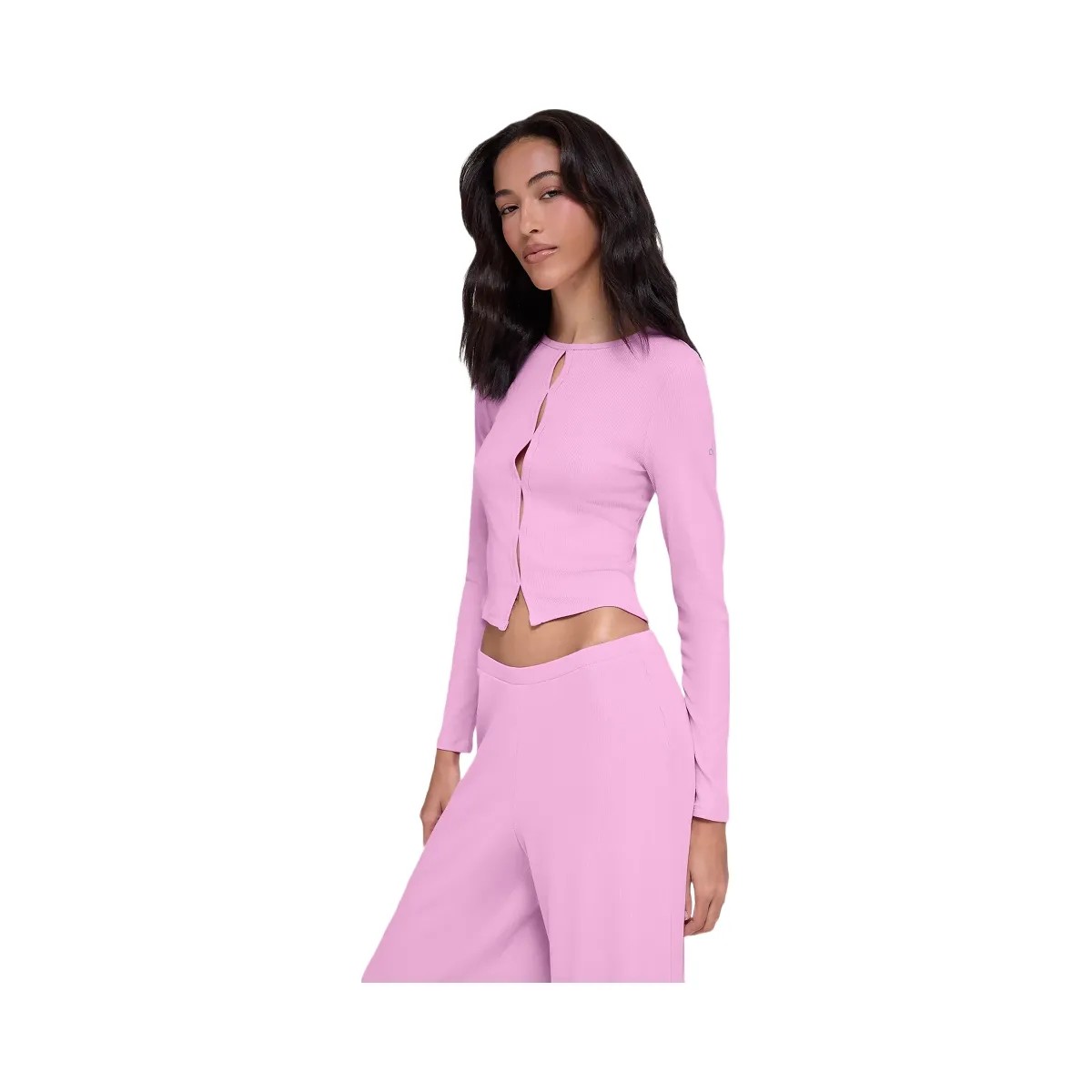 Alo Women's Dreamlight Long Sleeve Top - Candy Heart Pink - HypeFly India View 4