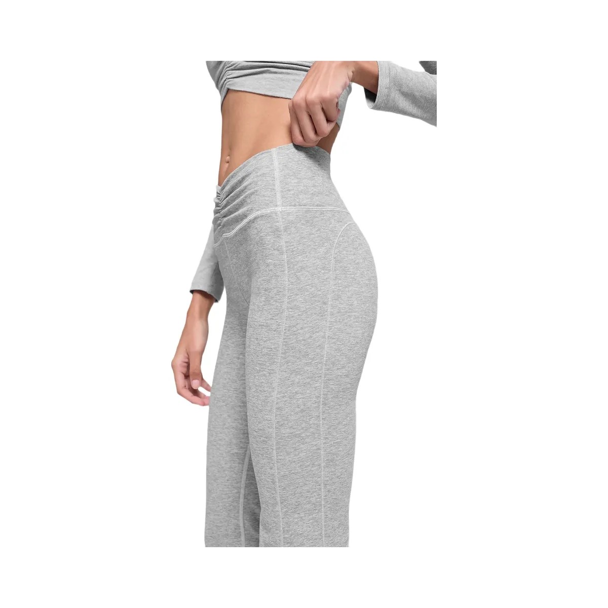 Alo Women's soft Intuition High-Waist Bootcut - Athletic Heather Grey - HypeFly India View 4