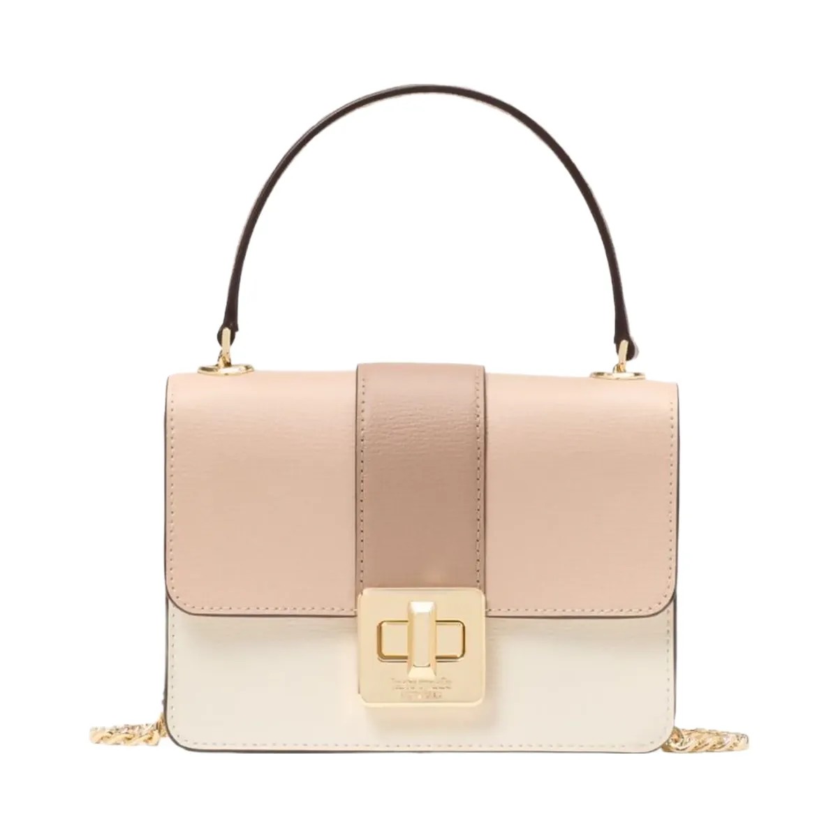 Kate Spade Phoebe Turnlock Mini Flap Crossbody Toasted Hazelnut Mul - HypeFly India View 1