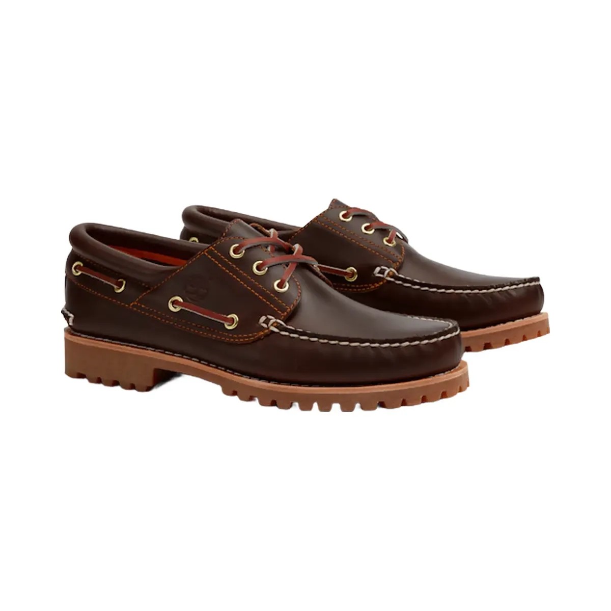 Timberland Authentic 3-Eye Lug Handsewn Boat Shoe Brown Men'S - HypeFly India View 1