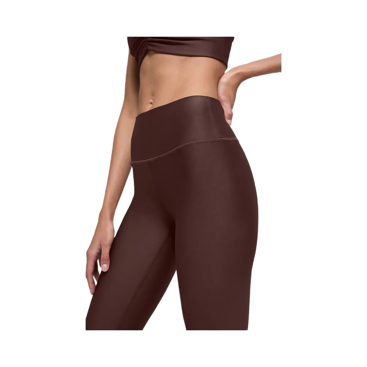 Alo Women's 16'' High-Waist Airlift Capri - Brownstone - HypeFly India View 2