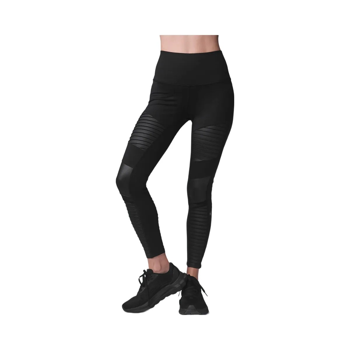 Alo Women's 7/8 High-Waist Moto Legging - Black - HypeFly India View 4
