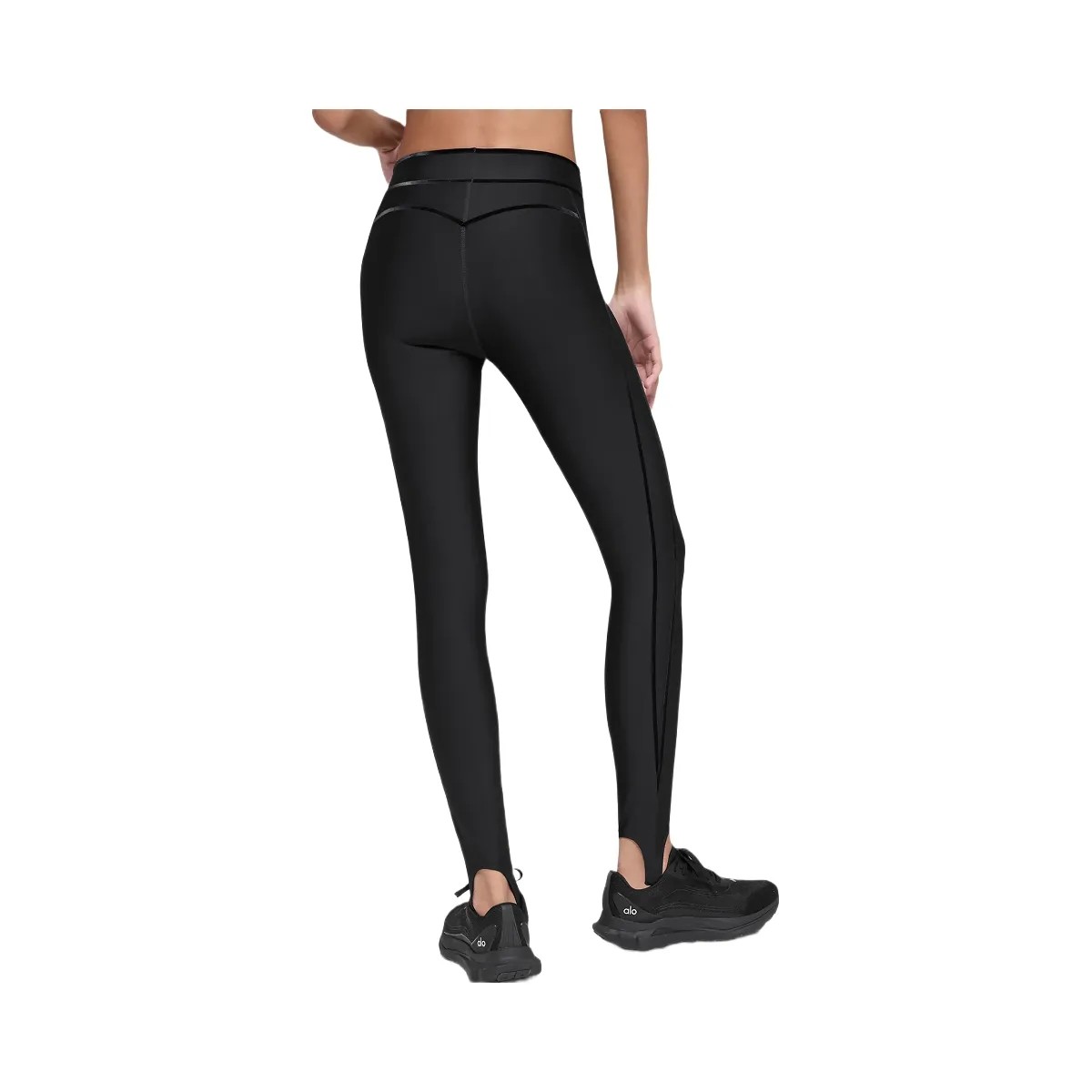 Alo Women's Airlift High-Waist Love Language Stirrup Legging - Black - HypeFly India View 3