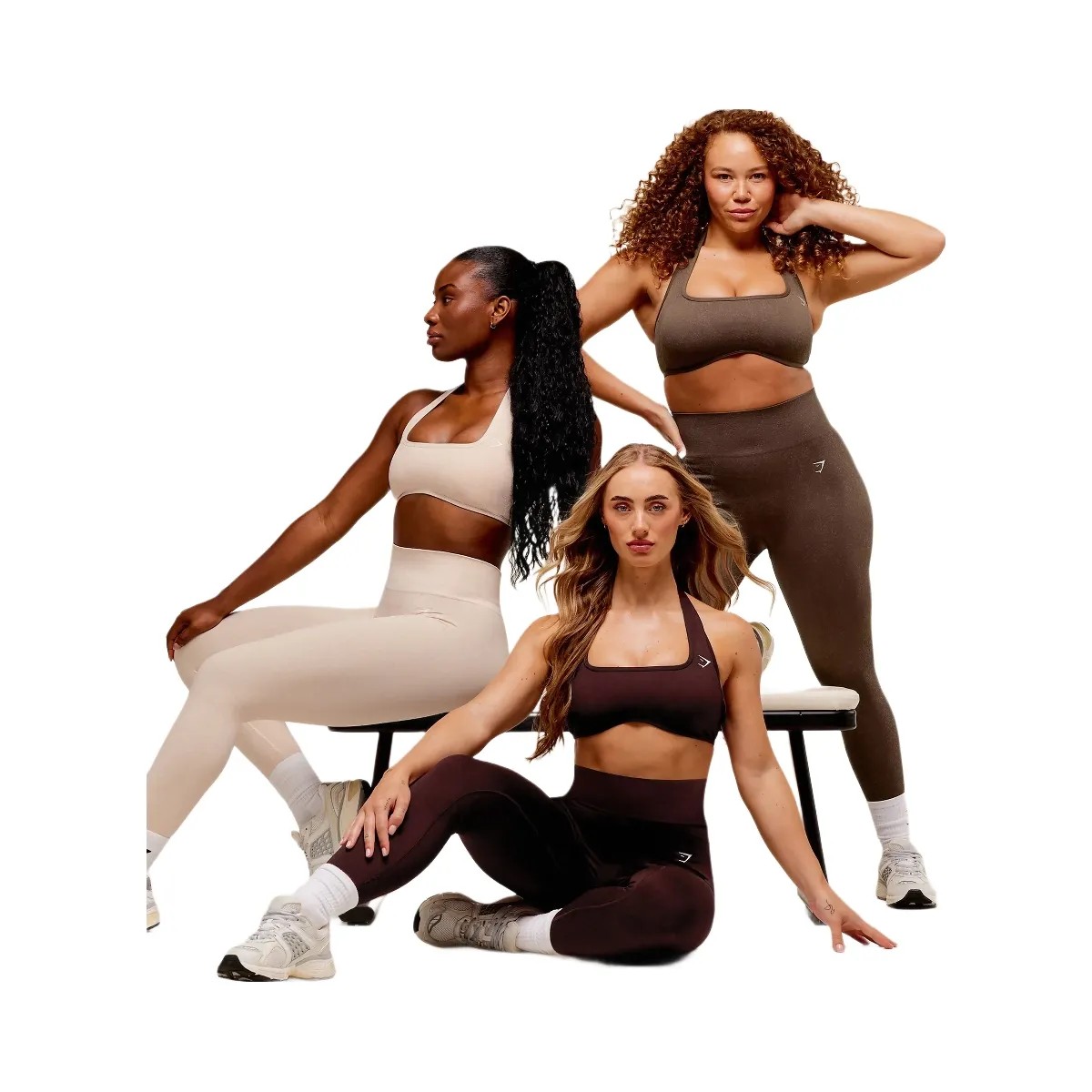 Gymshark Adapt Fleck x Whitney Seamless Leggings - Mineral | Coconut White - HypeFly India View 3