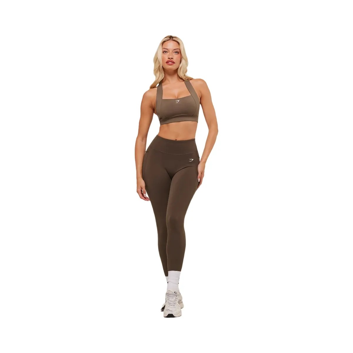 Gymshark Lifting Pocket Leggings - Archive Brown - HypeFly India View 6