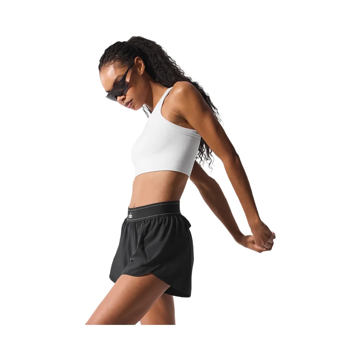 Alo Women's Seamless Delight High Neck Bra - White - HypeFly India View 3