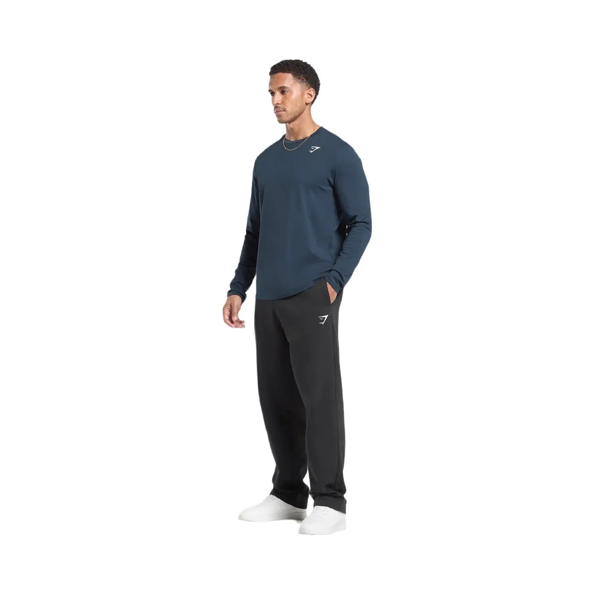 Gymshark Crest Long Sleeve T-Shirt - Navy - HypeFly India View 4