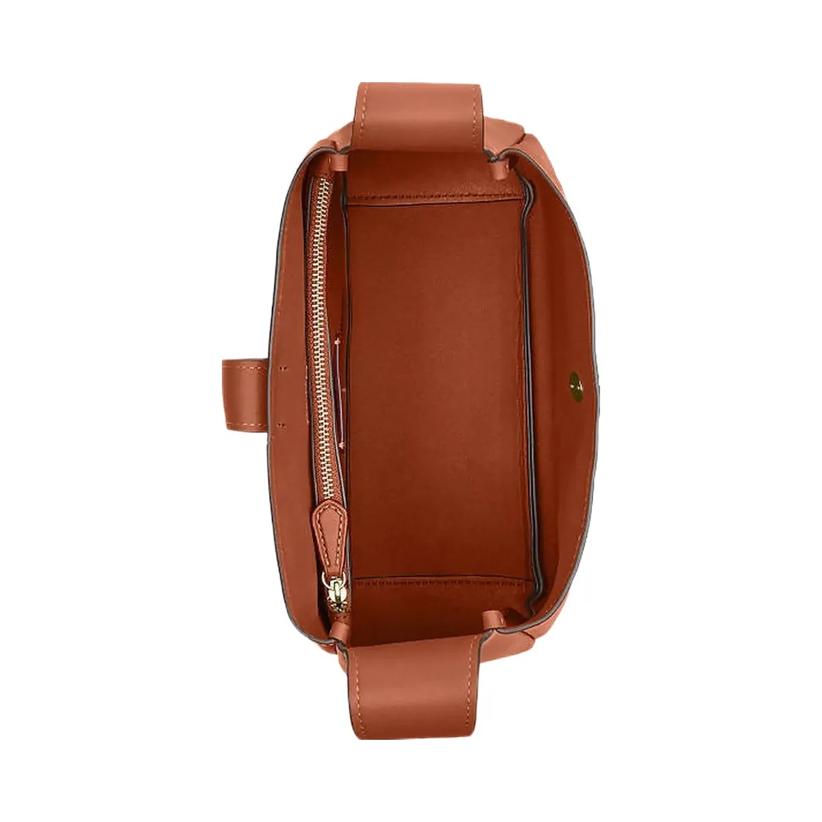 Coach Hadley Convertible Crossbody Smooth Leather-Gold-Tan - HypeFly India View 4