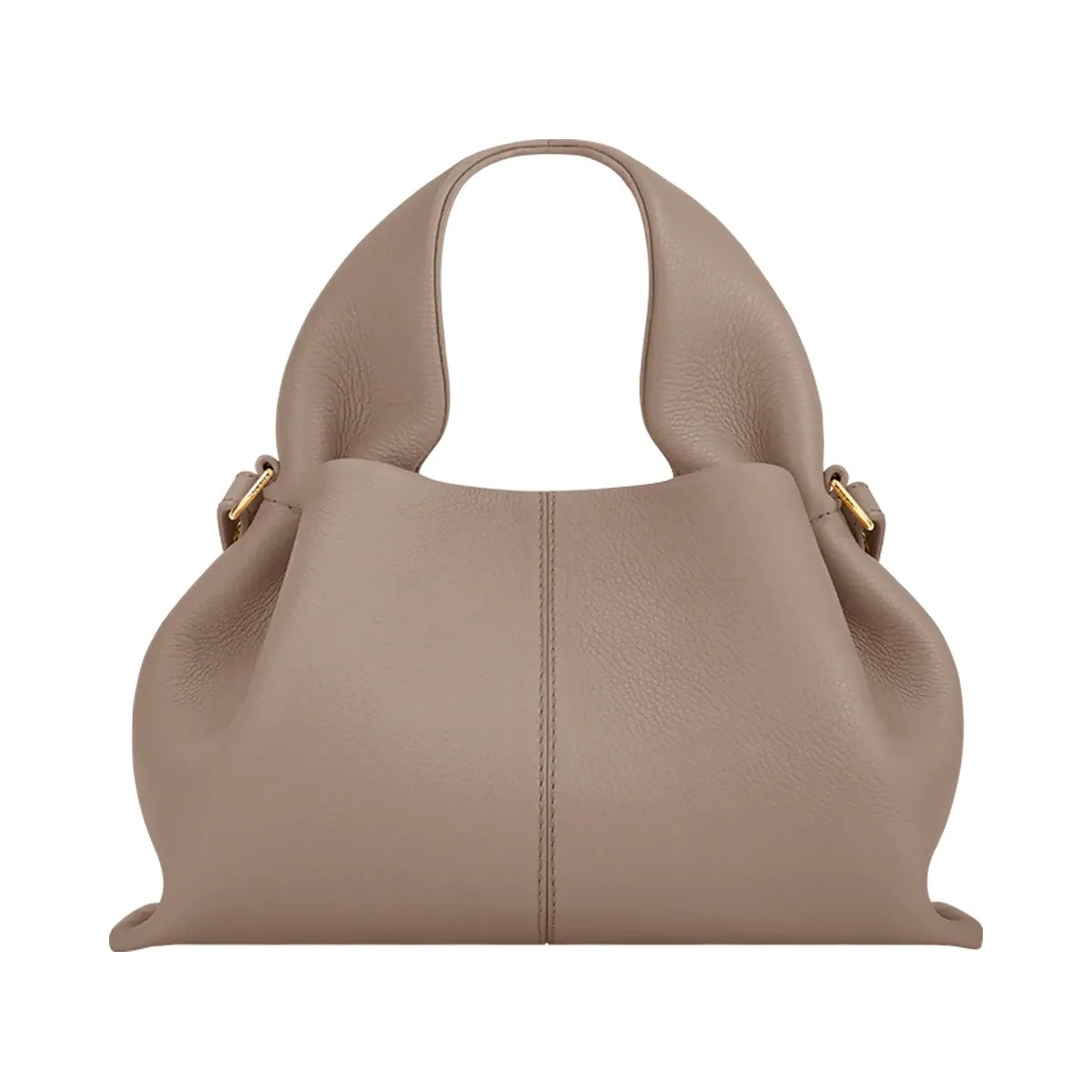 Polene Numero Neuf Mini Textured Taupe - HypeFly India View 1