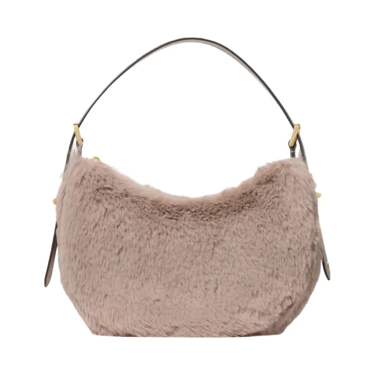 Kate Spade Nova Faux Fur Small Crescent Shoulder Bag Cozy Grey - HypeFly India View 5
