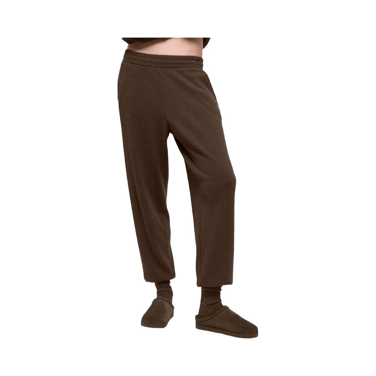 Alo Women's Waffle Weekend Escape Jogger - Espresso - HypeFly India View 1