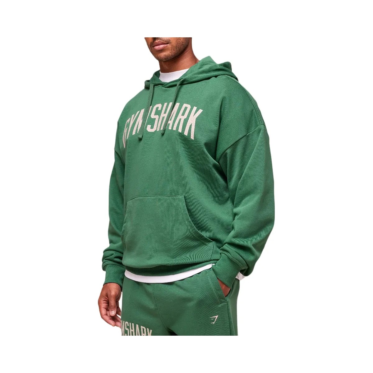 Gymshark Worn Graphic Hoodie - Lift Green - HypeFly India View 3
