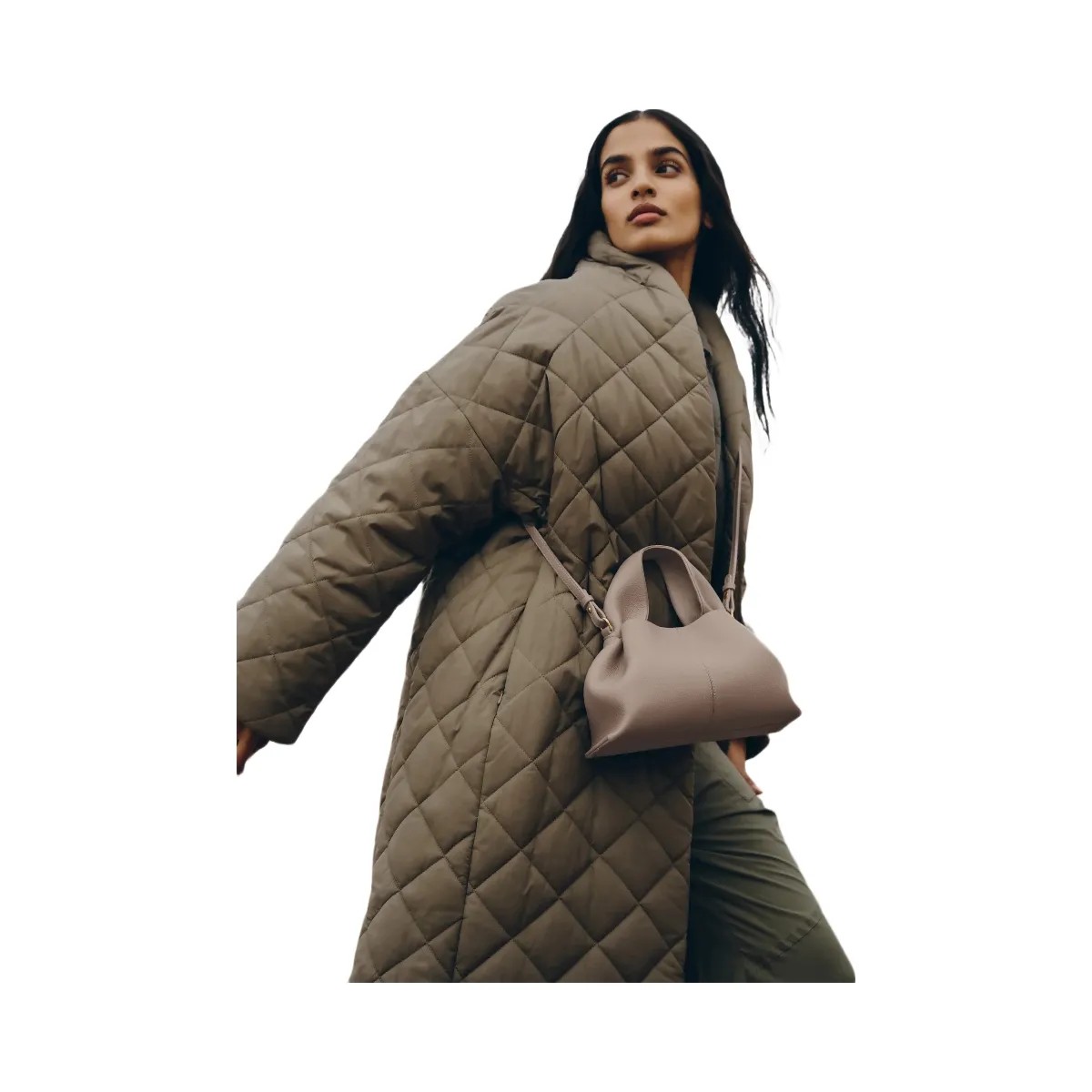 Polene Numero Neuf Mini Textured Taupe - HypeFly India View 3