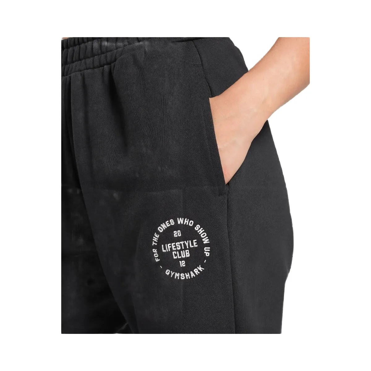 Gymshark Lifestyle Club Graphic Joggers - Black - HypeFly India View 5