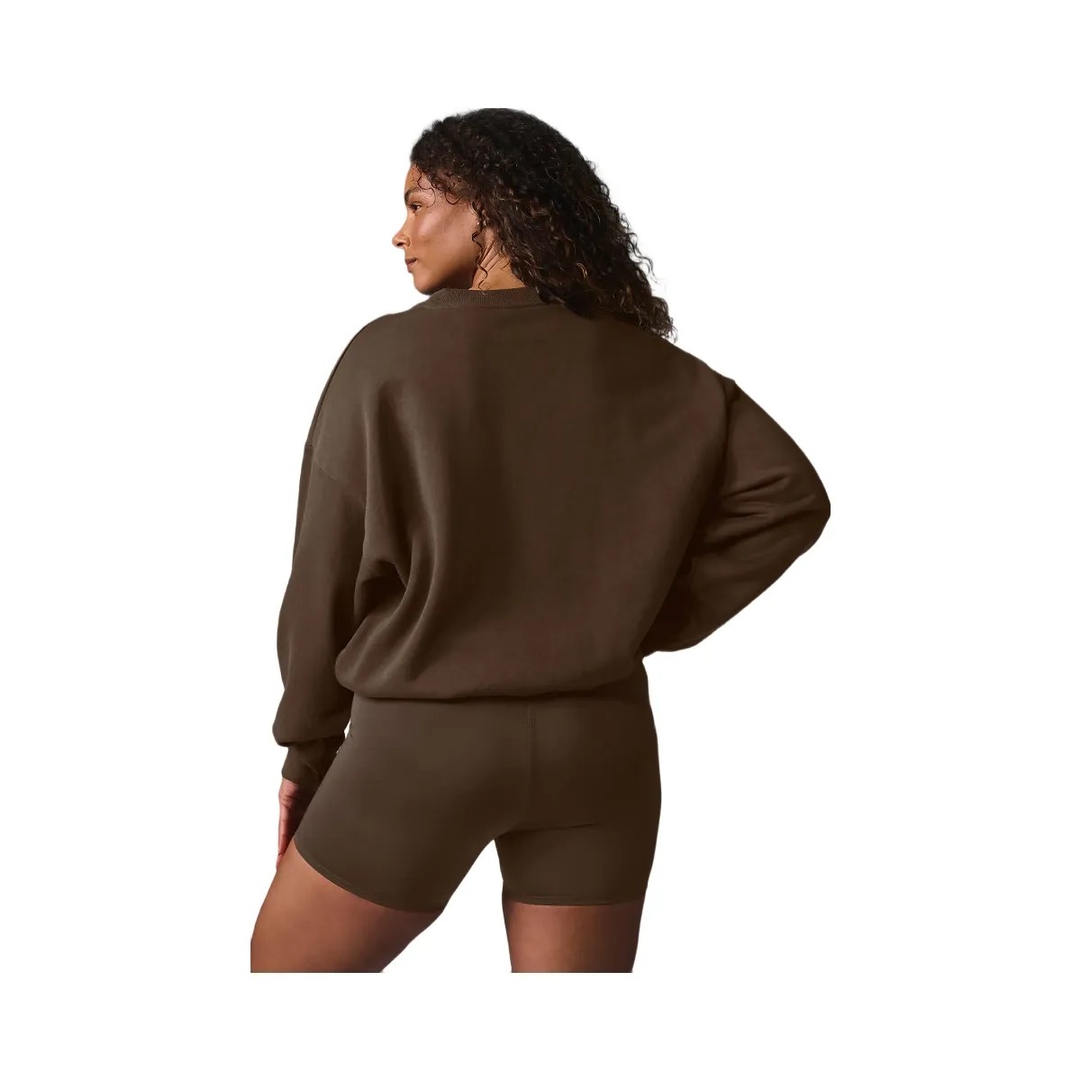 Alo Women's Accolade Crew Neck Pullover - Espresso - HypeFly India View 6