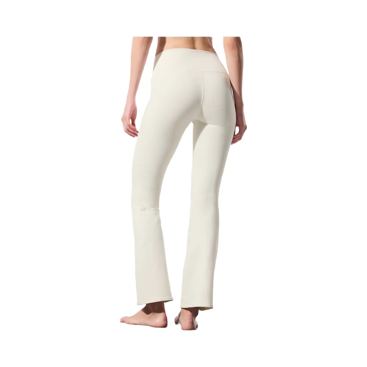 Alo Women's Airbrush High-Waist 7/8 Bootcut Legging - Ivory - HypeFly India View 3