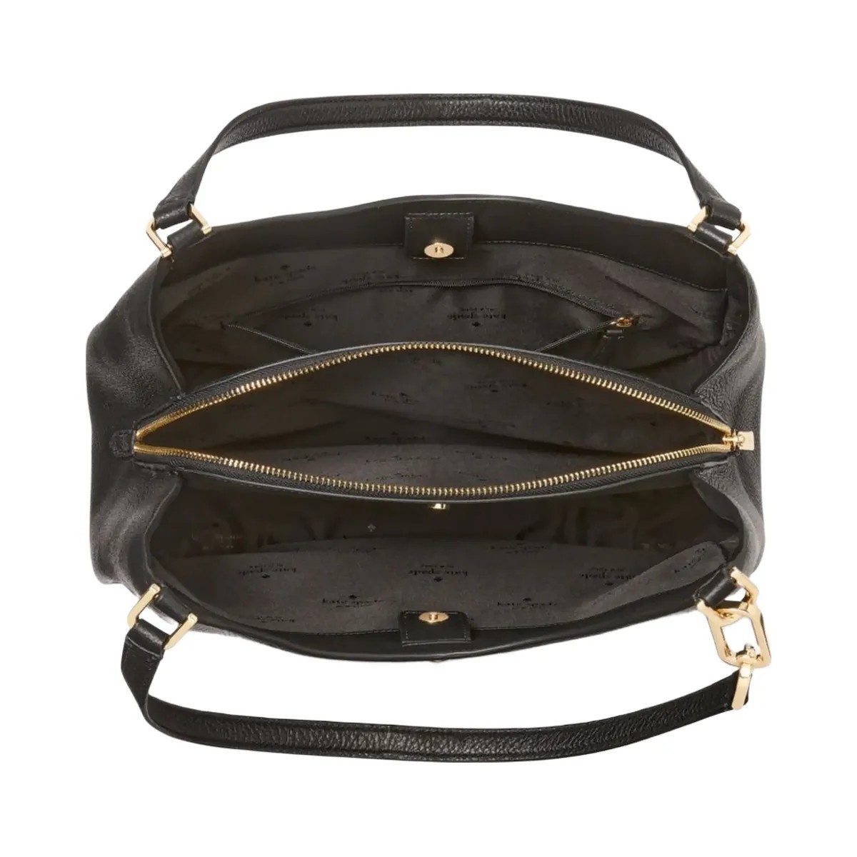 Kate Spade Kayla Large Triple Compartment Shoulder Bag Black - HypeFly India View 4