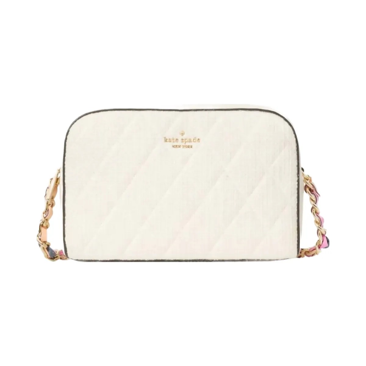 Kate Spade Carey Tweed Chain Camera Bag Cream Multi - HypeFly India View 1