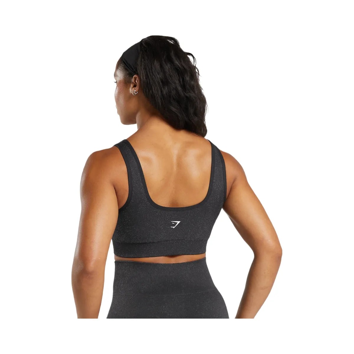 Gymshark Adapt Fleck Sports Bra - Black/Smokey Grey - HypeFly India View 2