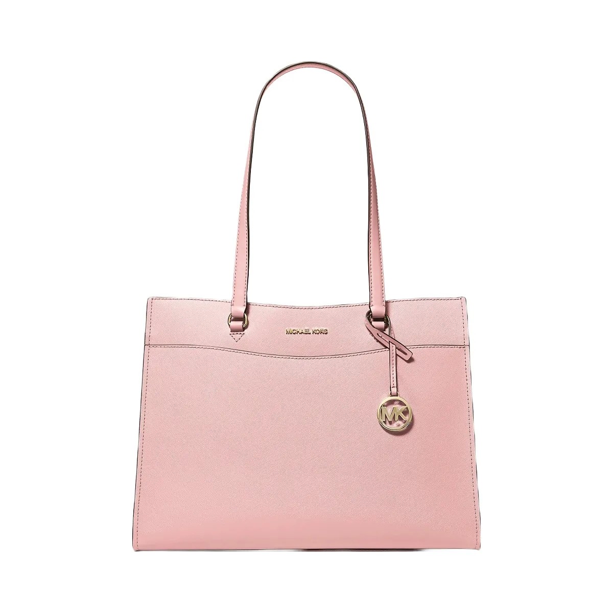 Michael Kors Jet Set Travel Large Saffiano Leather Pocket Tote Bag Powder Blush - HypeFly India View 1