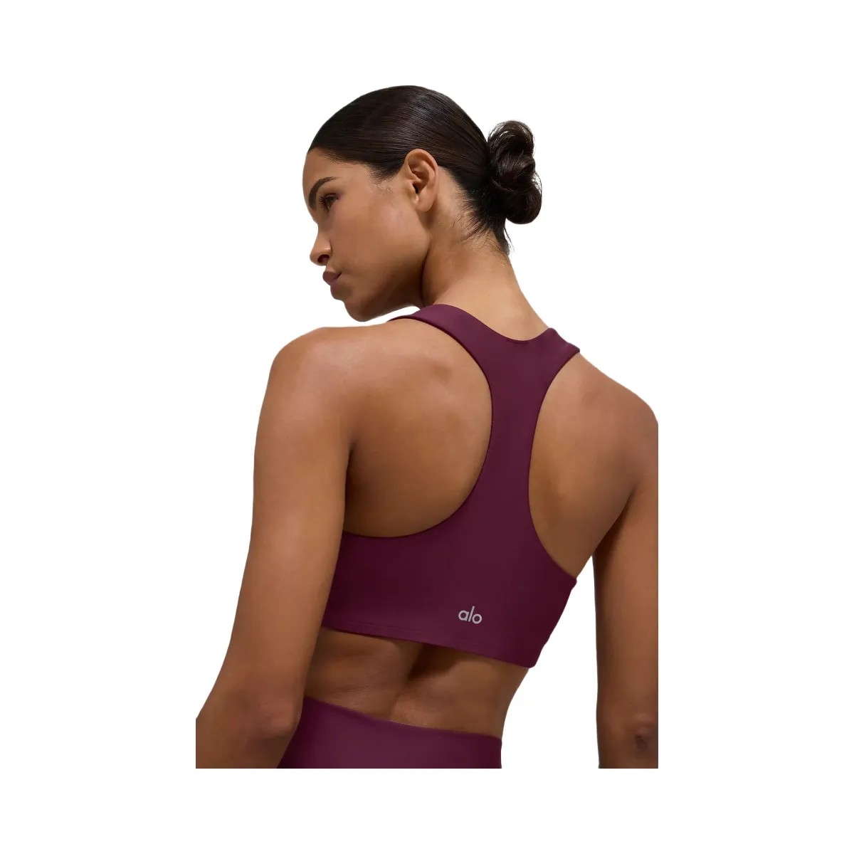 Alo Women's Airlift Advantage Racerback Bra - Burgundy - HypeFly India View 2