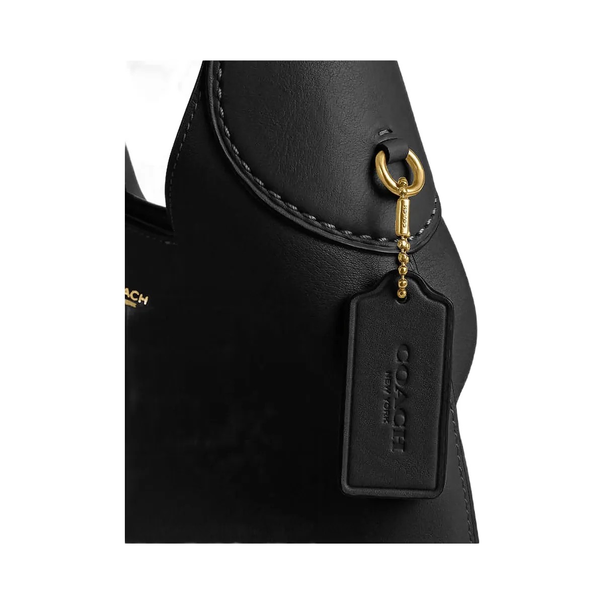 Coach Brooklyn Shoulder Bag 28 Natural Grain Leather-Brass-Black - HypeFly India View 2