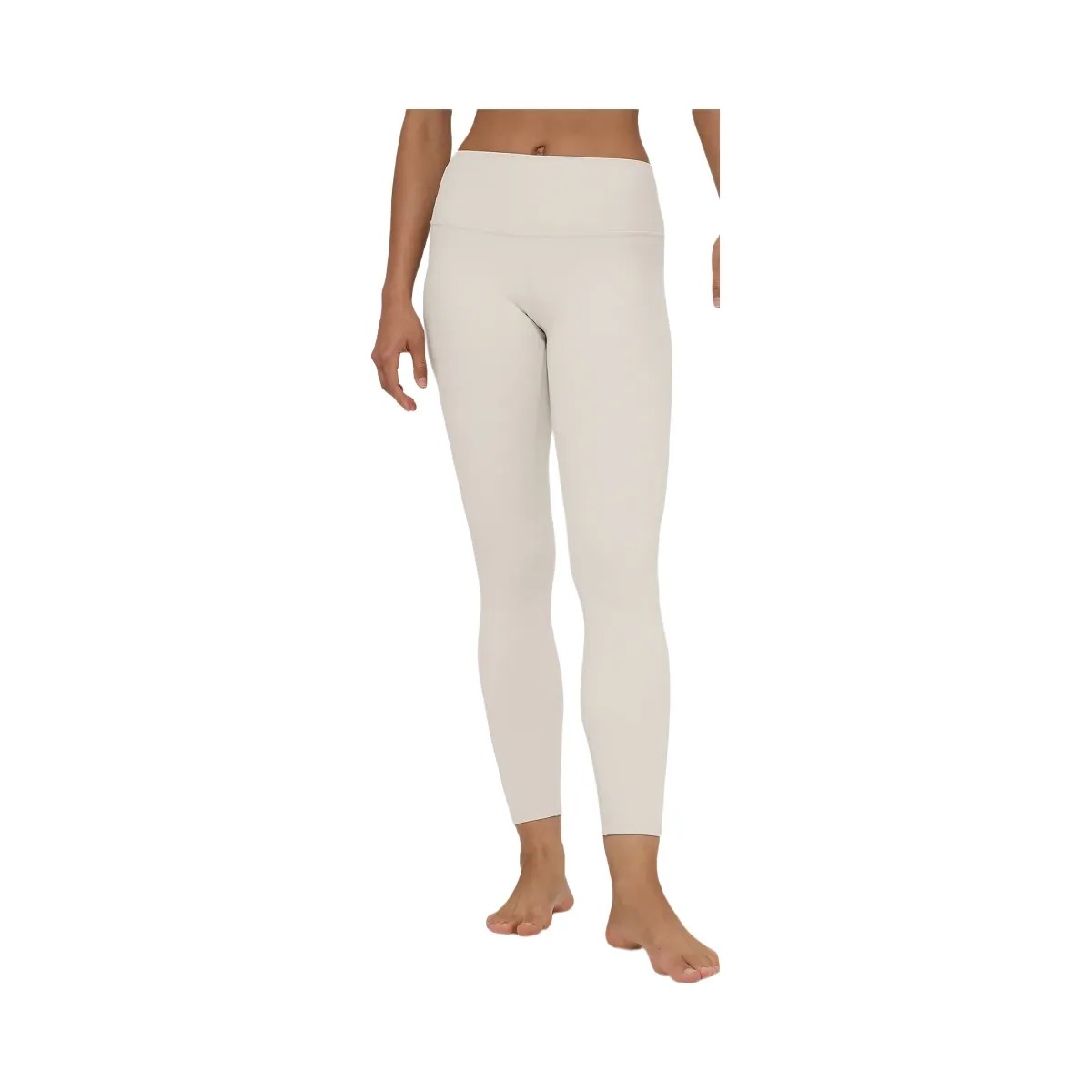 Alo Women's Alosoft High-Waist 7/8 Highlight Legging - Bone - HypeFly India View 4
