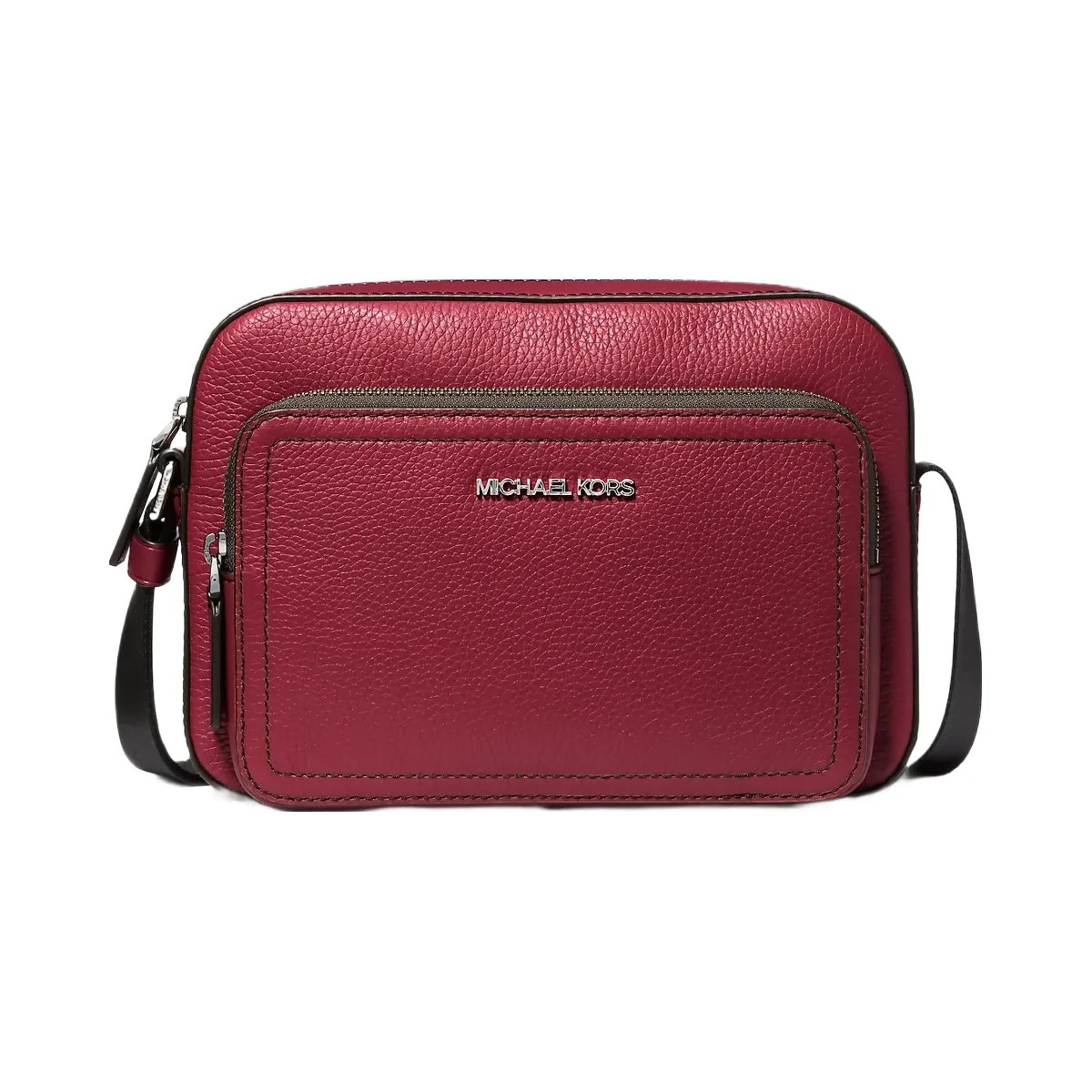 Michael Kors Cooper Pebbled Leather Utility Crossbody Bag Cherry - HypeFly India View 1