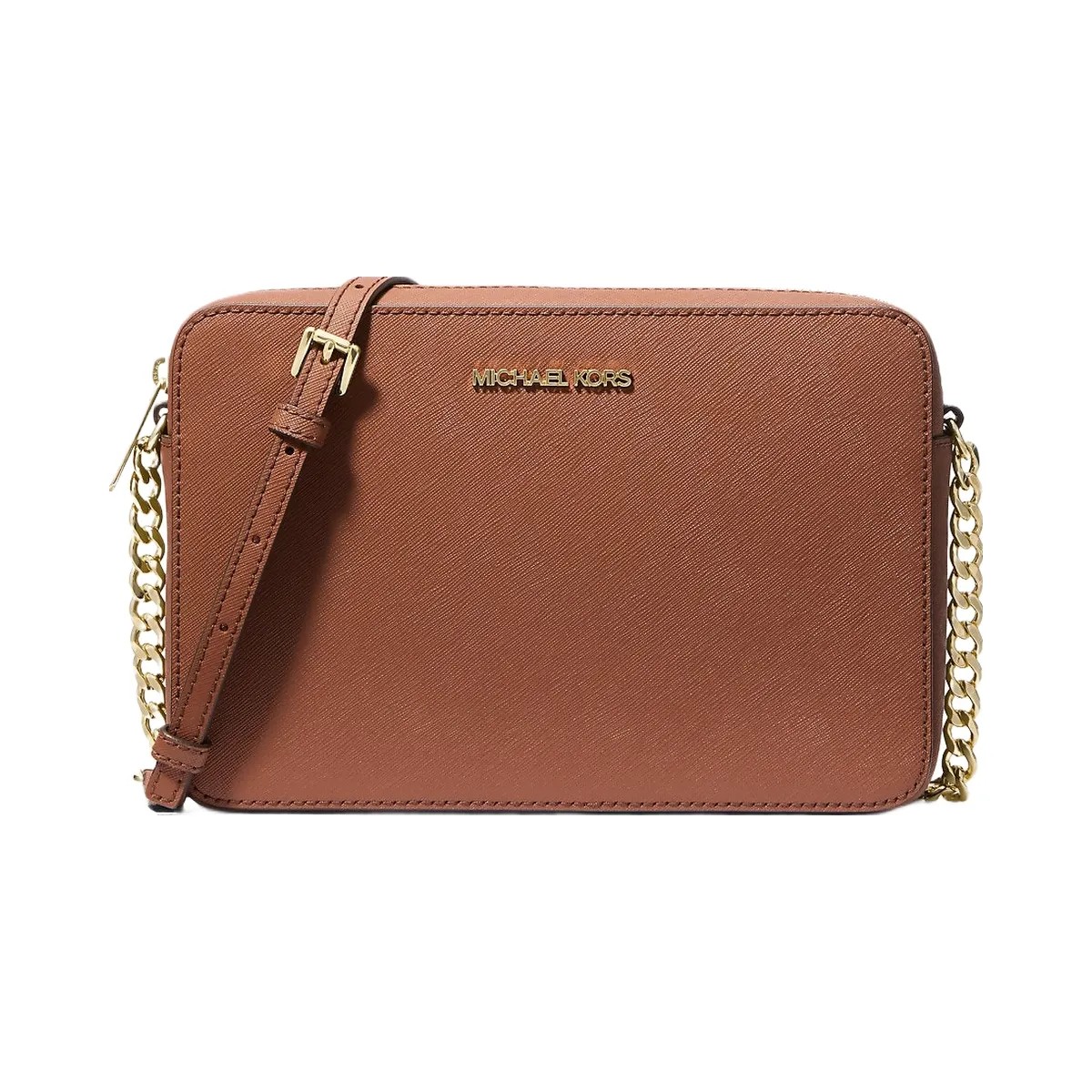 Michael Kors Jet Set Large Saffiano Leather Crossbody Bag Luggage - HypeFly India View 1