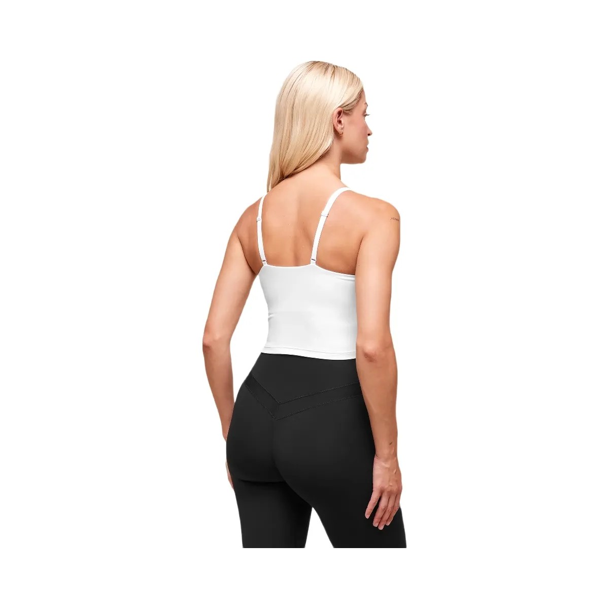 Gymshark Training Cami Tank With Shelf - White - HypeFly India View 2