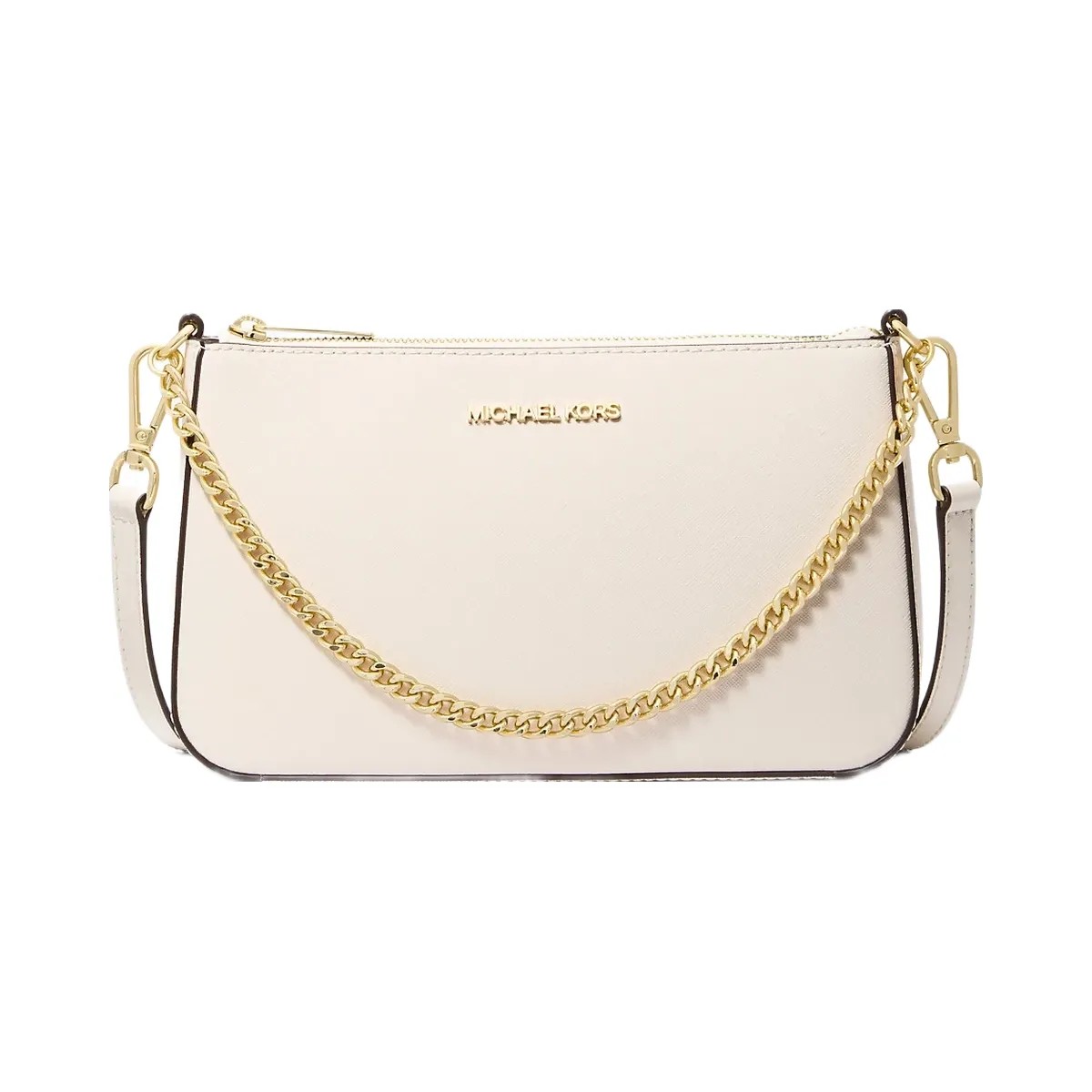 Michael Kors Jet Set Medium Saffiano Leather Crossbody Bag Lt Cream - HypeFly India View 1