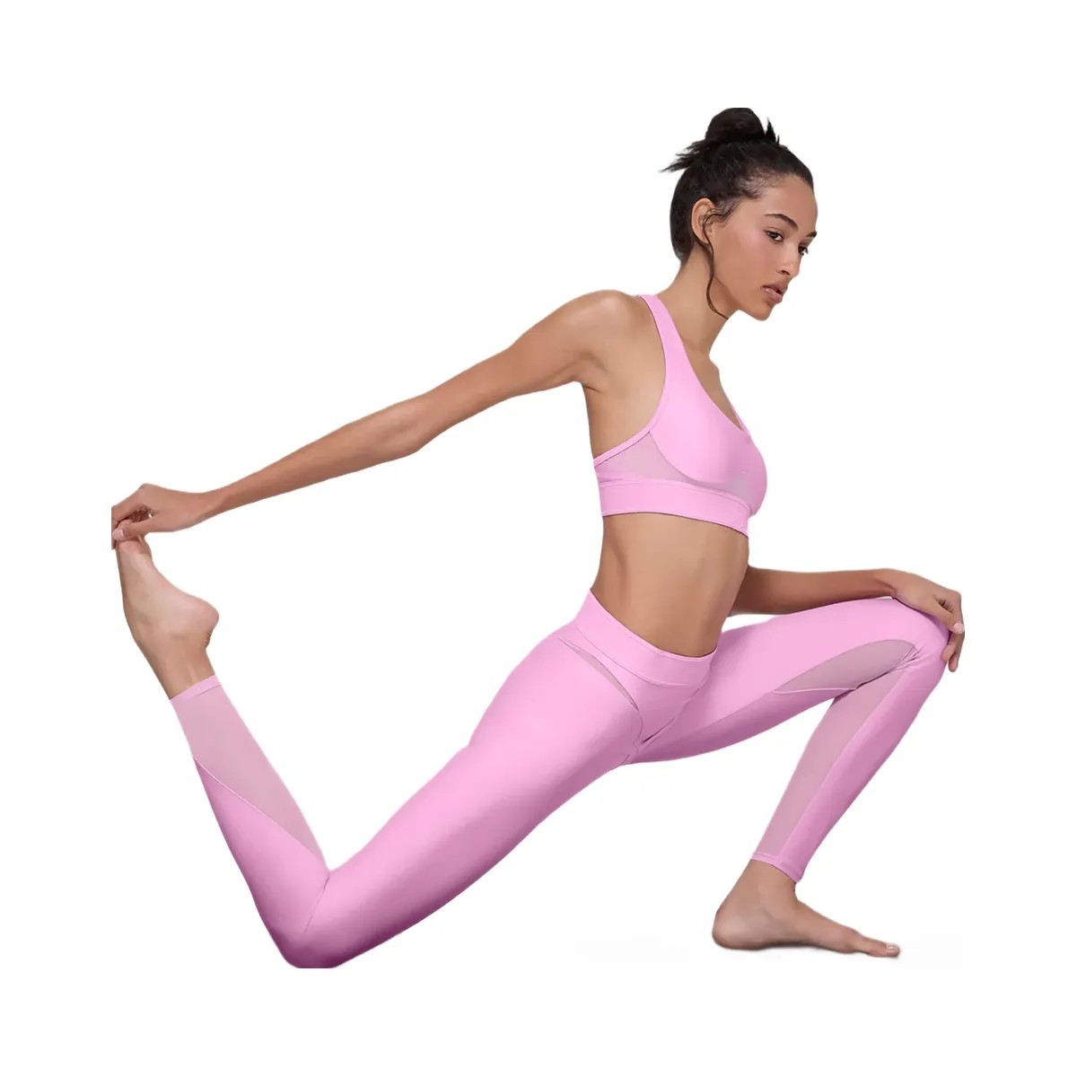 Alo Women's Airlift High-Waist 7/8 Rebel Legging - Candy Heart Pink - HypeFly India View 4