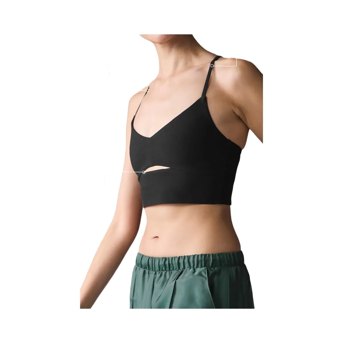Alo Women's Alosoft Highlight Bra - Black - HypeFly India View 2