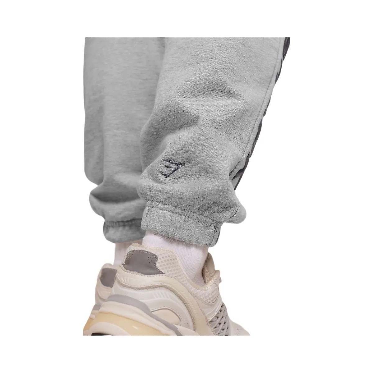 Gymshark Embroidered Logo Joggers - Light Grey Core Marl - HypeFly India View 5