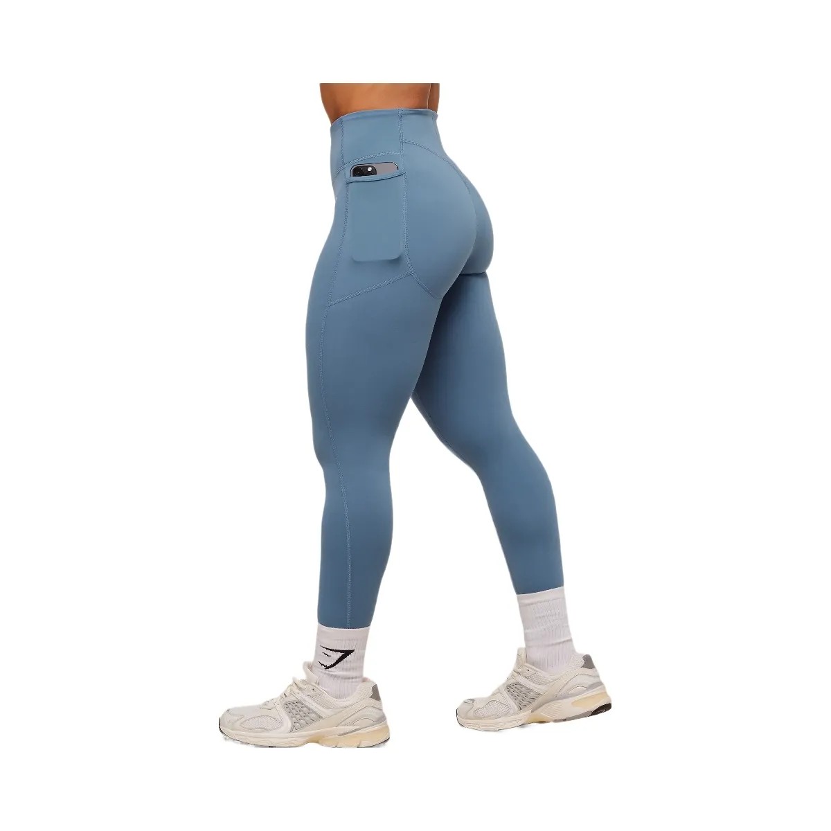 Gymshark Lifting Pocket Leggings - Worn Blue - HypeFly India View 6