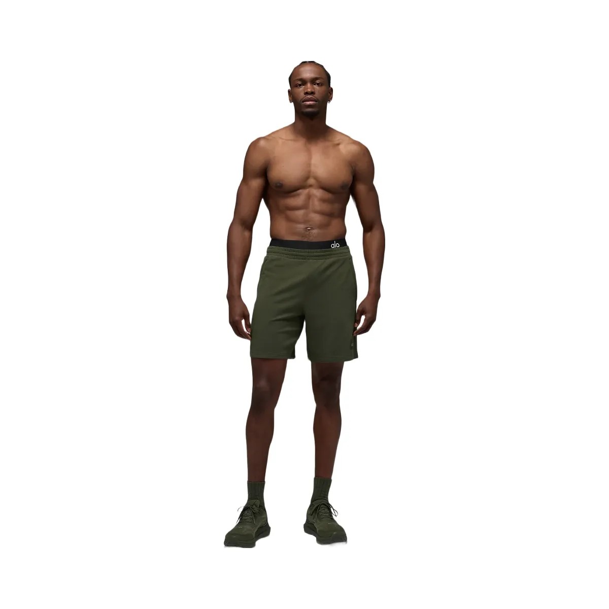 Alo Men's 7" Double Take Short - Green Olive - HypeFly India View 1
