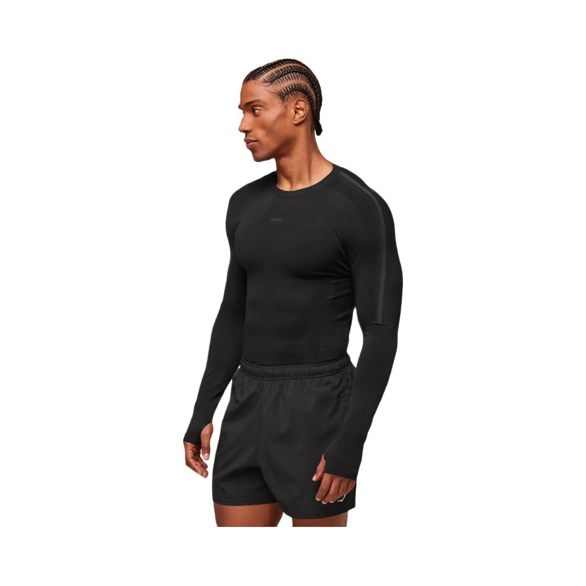 Gymshark everywear Warp Knit LS T-Shirt - Black - HypeFly India View 6